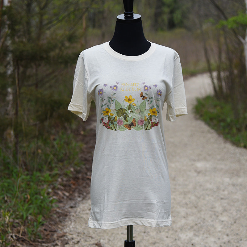 Short Sleeve Floral Cream Shirt